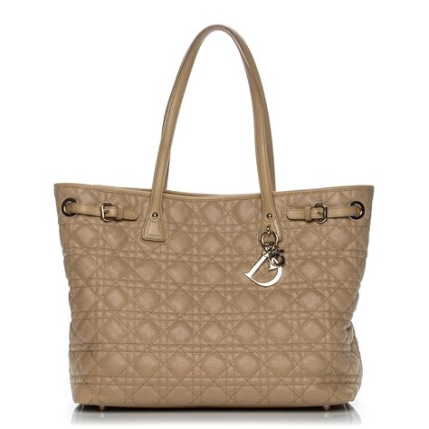 dior panarea cannage tote|CHRISTIAN DIOR Coated Canvas Cannage Medium Panarea .